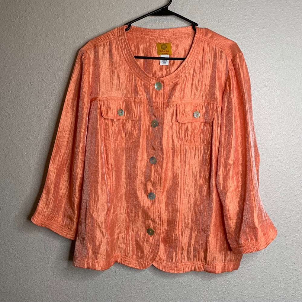 metallic orange jacket 16W